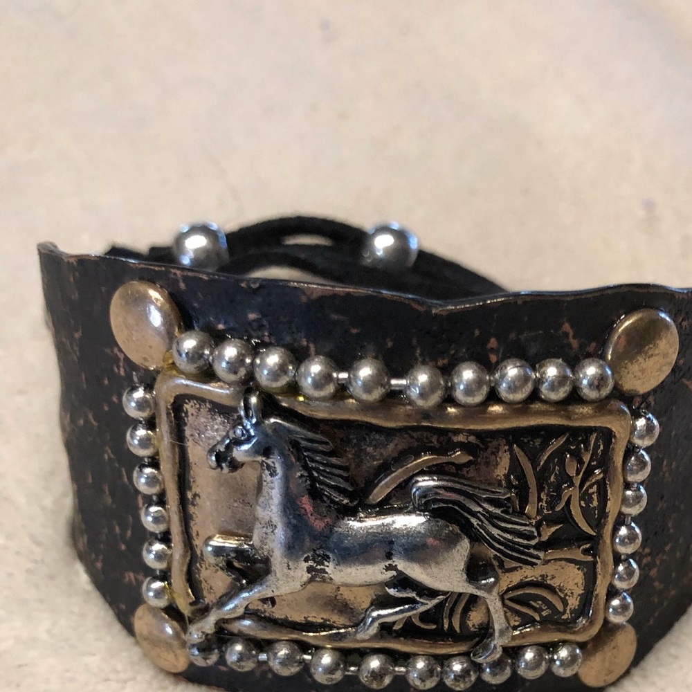 Metal Bracelet horse print